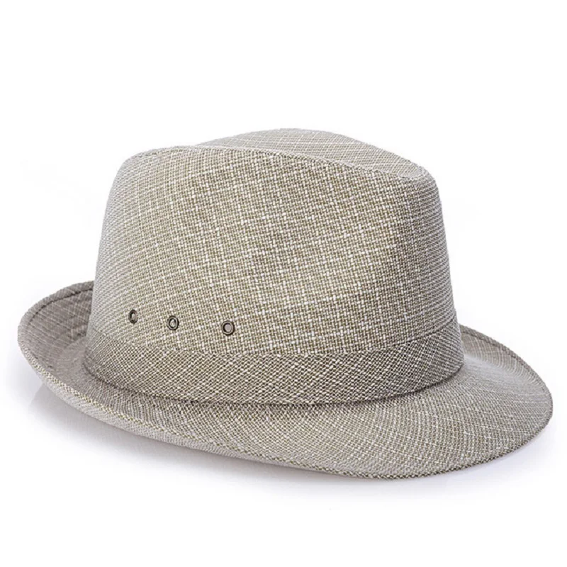 

Spring Men's Gentleman Hat Outdoor Fashion Travel Shade Middle-Aged And Old Summer Breathable Round Brim Hat