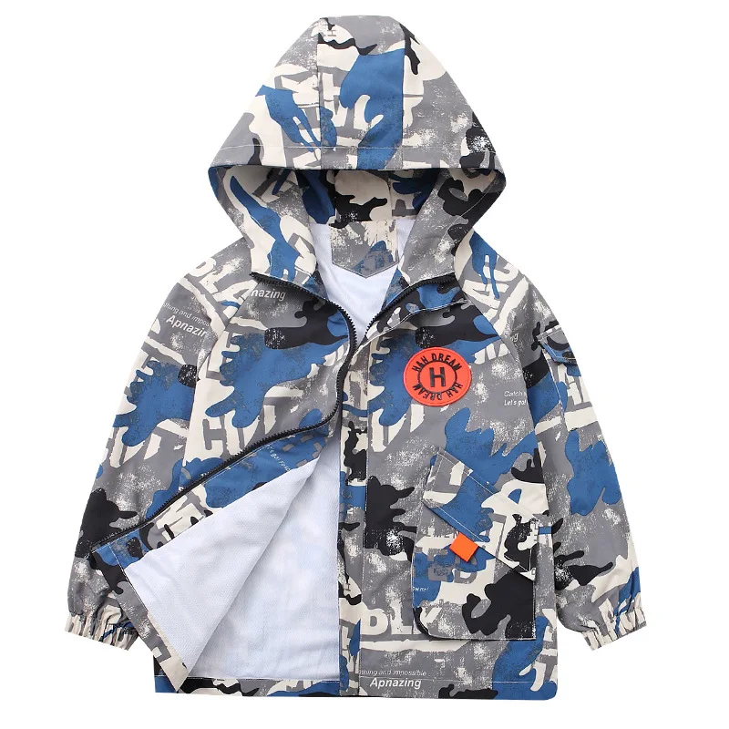 

2021 New Zipper Spring Autumn Boy Coat Jackets Overcoat Outwear Top Kids Costume Teenager Gift Children Clothes High Quality Plu