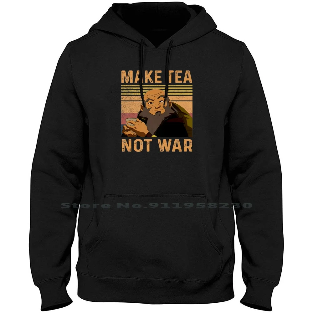 Хлопковая Толстовка для мужчин и женщин Make Tea Not War пуловер свитер большие размеры