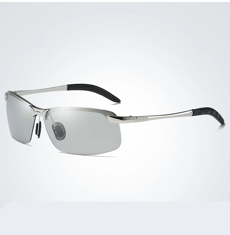 Мужские солнцезащитные очки день и ночь для вождения зеркальные меняющие цвет