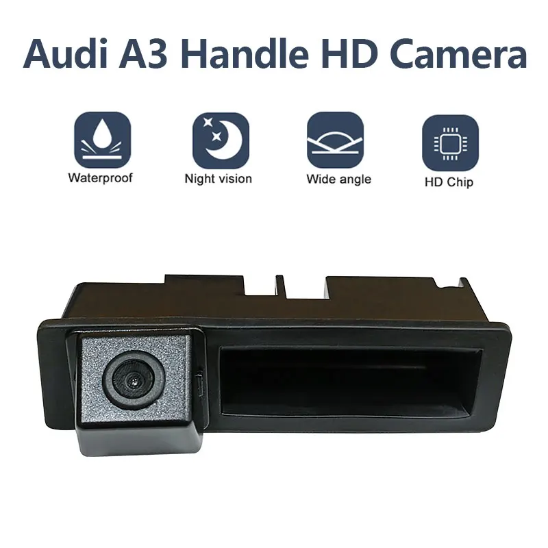 A3 Car Trunk Door Handle CCD Waterproof High-Definition Camera Starlight Night Vision Parking Auxiliary Large Wide-Angle Lens