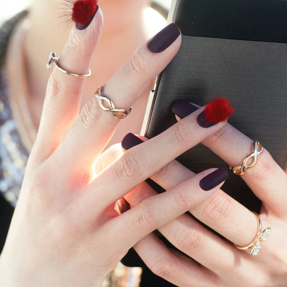 

10Pcs Nail Hair Decors Lovely Fingernail Ornament DIY Manicure Accessories