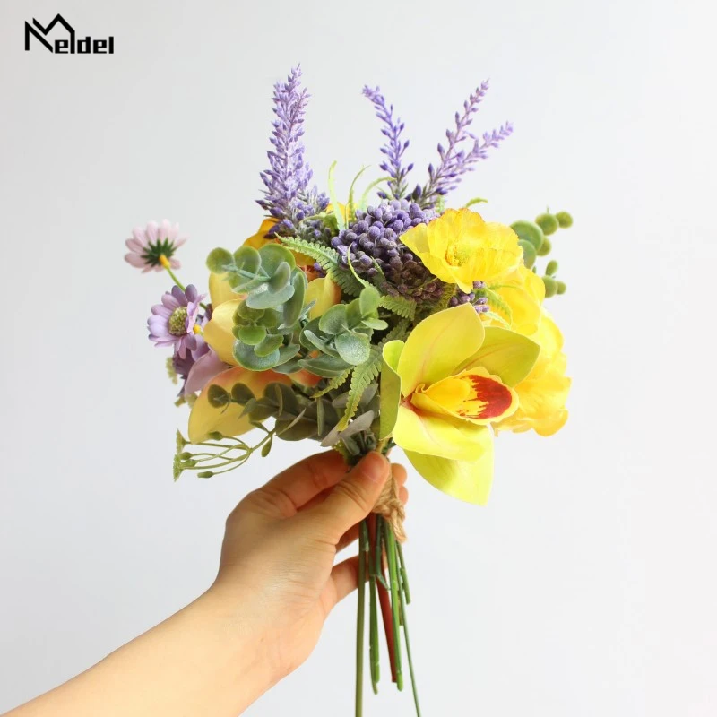 Meldel розы Гортензия свадебные искусственные шелковые цветы букет домашний