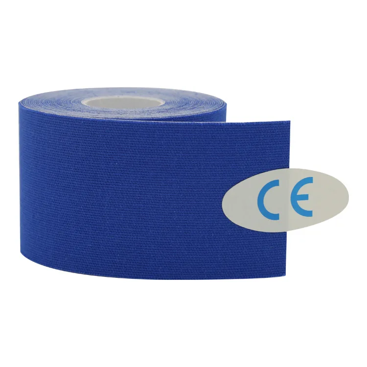Sport Tape Dark Blue 5 м эластичная спортивная повязка, лента для защиты колена, самоклеющаяся, хлопок, эластопласт, повязка, Кинезиология мышечная лента для ног, лодыжки - Цвет: Sport Tape Dark Blue