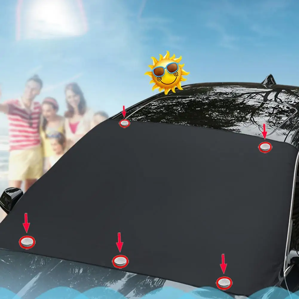 

Чехол на лобовое стекло автомобиля, ультратолстый Магнитный солнцезащитный козырек на лобовое стекло, защитный чехол на лобовое стекло авт...