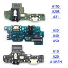 5 шт., 100% оригинальный USB-коннектор для зарядной док-станции, Гибкий микрофон для Samsung A10 A10S A20 A20S A21 A30 A40 A50 A105FN M21