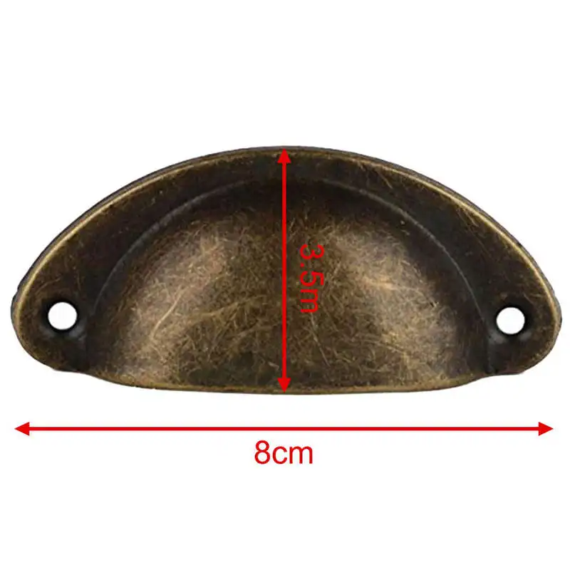 12 шт дверных ящиков шкафа железные чашки в виде раковины полукруглая ручка с