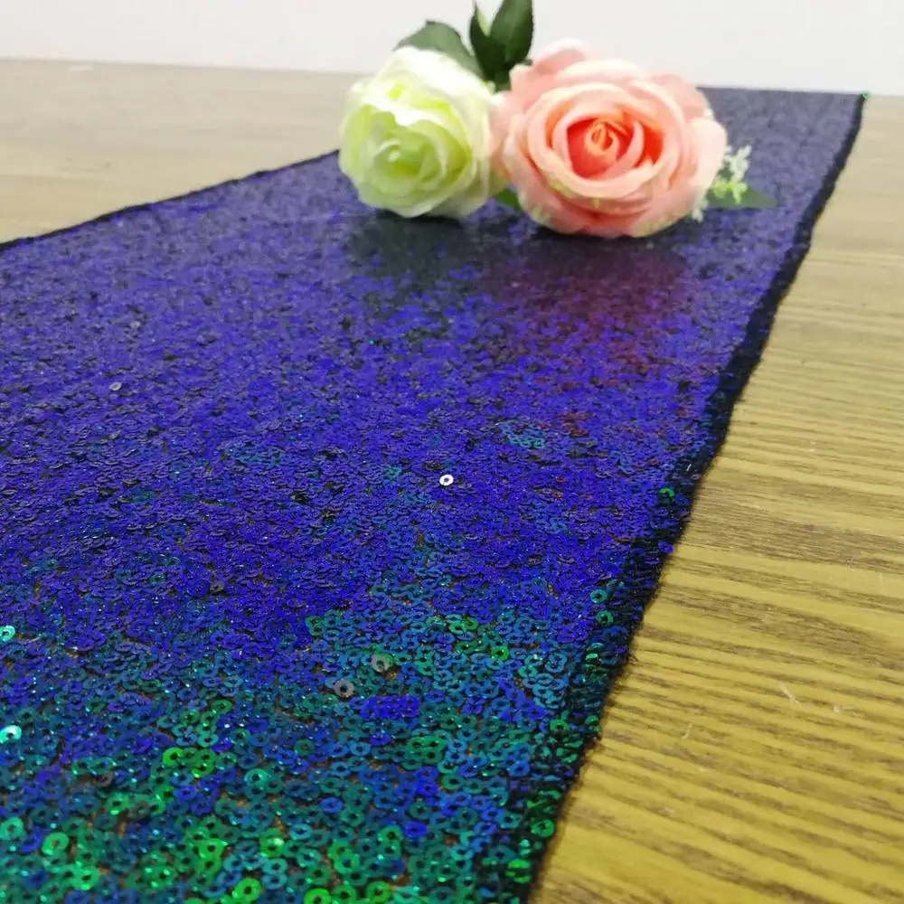 Sequin Table Runners Green Dining Runner 2 Pieces 12x108-Inch Party Wedding Decoration for Table-M1206 |