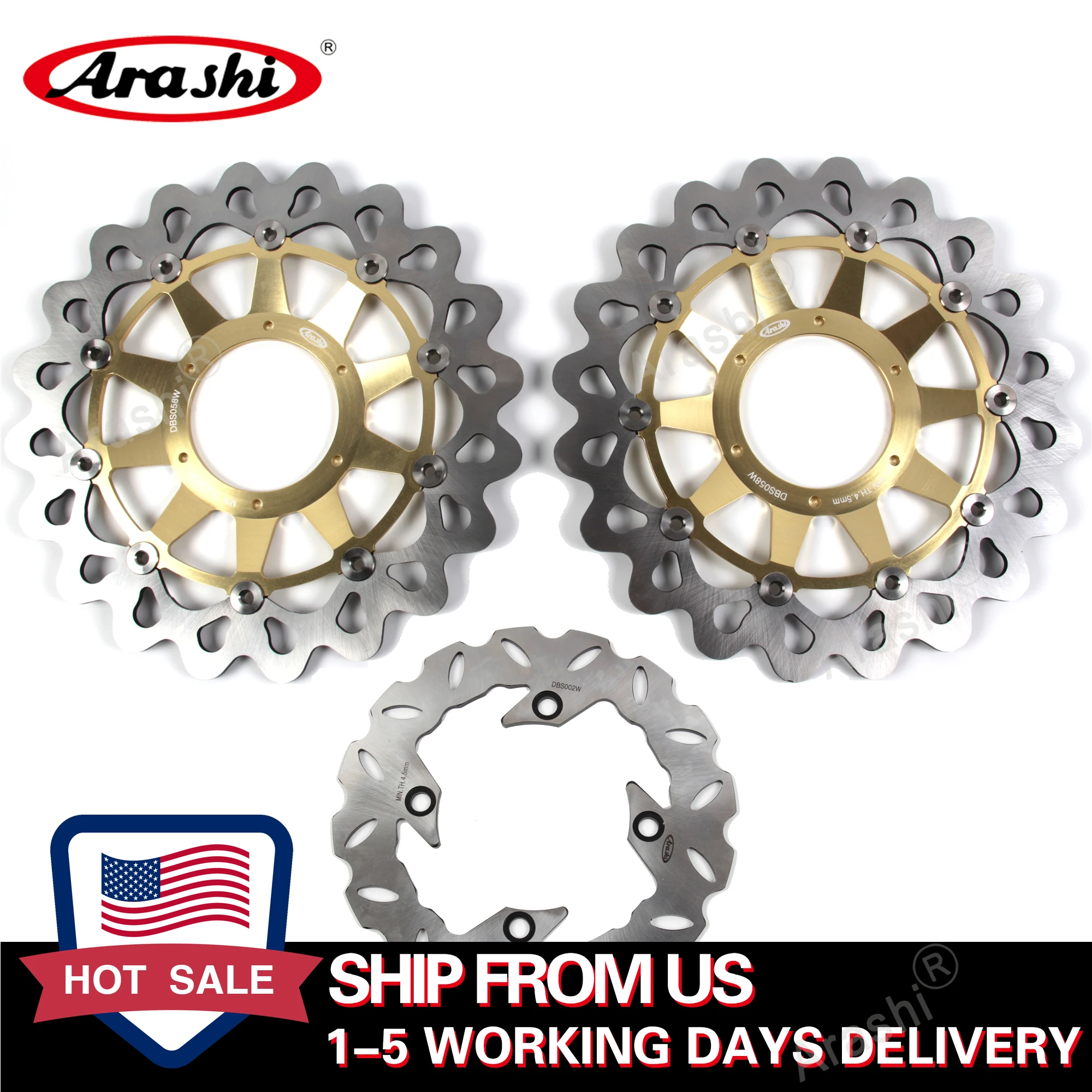 

Arashi 1 Set CNC Floating Front Rear Brake Disc Rotors For HONDA CBR1000RR CBR 1000 RR 2008 2009 2010 2011 2012 2013 2014 2015