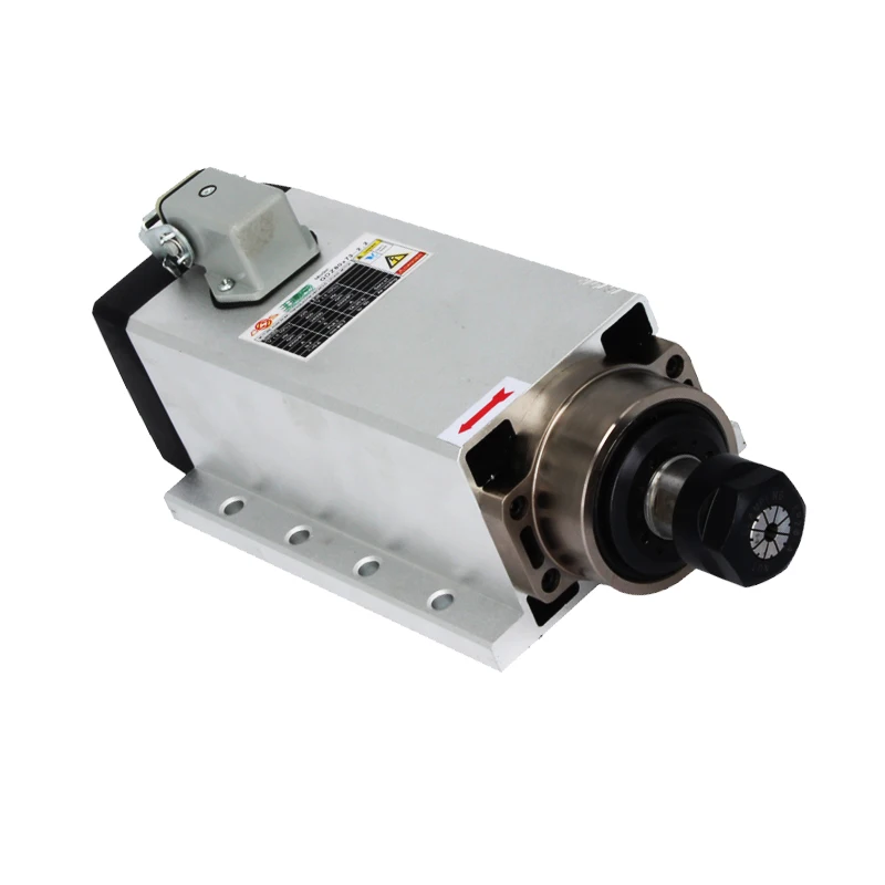

Square 2.2kw 24000rpm air cooled spindle With Flange mount ER20 220V Spindle motor