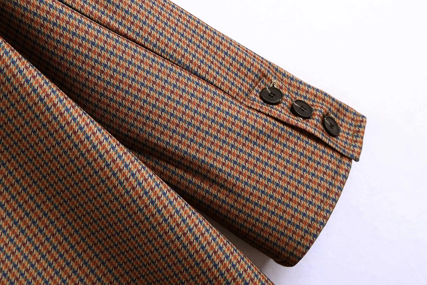 

Vintage Lapel Long Sleeve Pocket Jacket Coat Fashion Slim Plaid Elegant Button Office Work Jacket Famale Outerwear Chic Top 2020