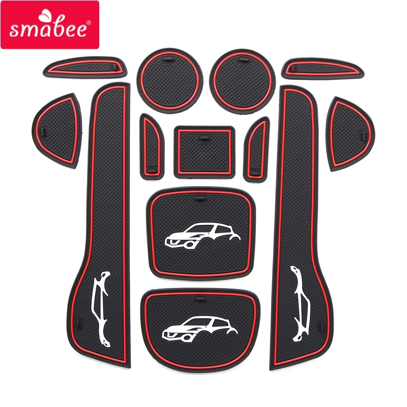 

Smabee для NISSAN juke 2013 2014 2015 2016, противоскользящий коврик для ворот, аксессуары для интерьера, резиновая подставка, автомобильная наклейка