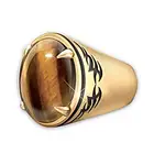 Мужское кольцо Ретро Винтажные турецкие кольца с натуральным камни тигровый глаз турецкие ювелирные изделия Тигровый глаз мужское кольцо