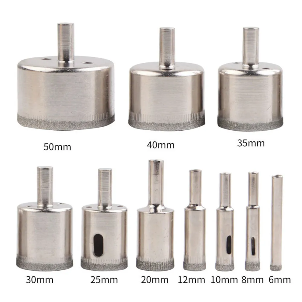 

Tile Drill Guide Vacuum Base Sucker 6-30mm Diamond Coated Hole Saw Locator High-precision Smooth Cutting For Glass Marble Tile