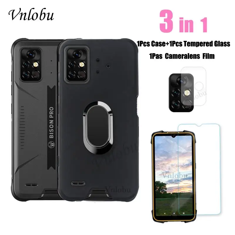 Защитное стекло для экрана и объектива камеры Umidigi Bison Pro GT 2021 3 в 1 Магнитный