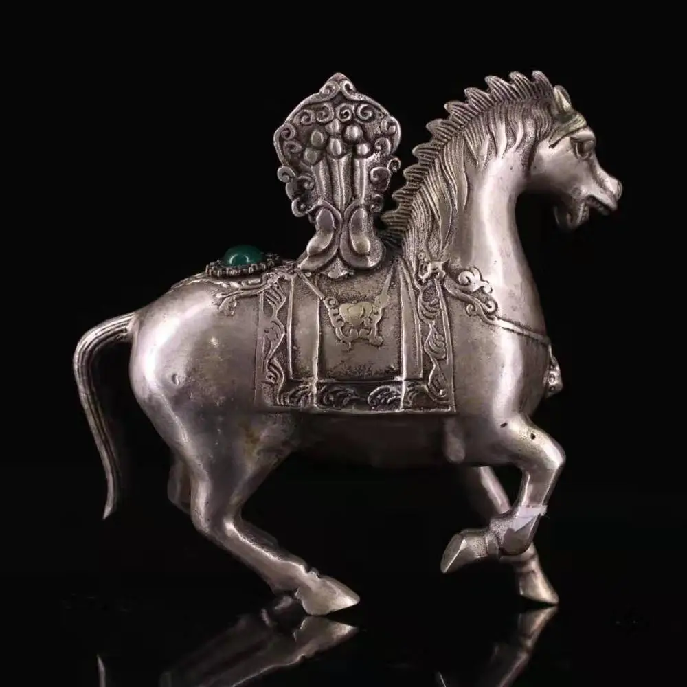 

Wedding decoration Collect pure gilt silver inlaid gems and get rich right away Horse statue