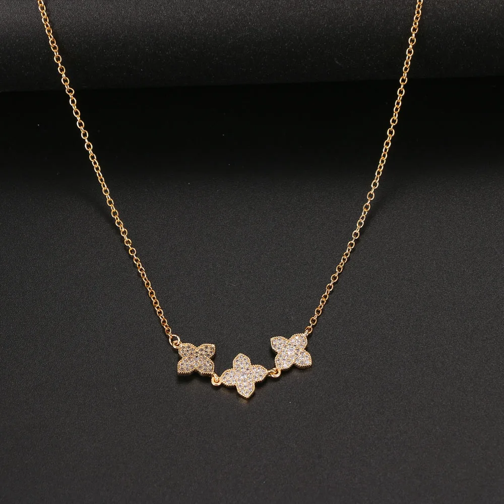 

Women's Necklace Pendant high quality 3A zircon plant flowers simple temperament fashion fashion jewelry