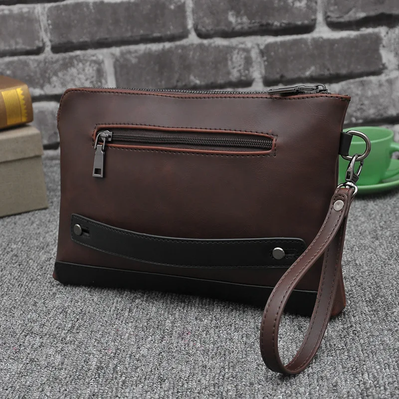 2019 Новая мужская сумка из мягкой кожи бизнес конверт модный дневной клатч