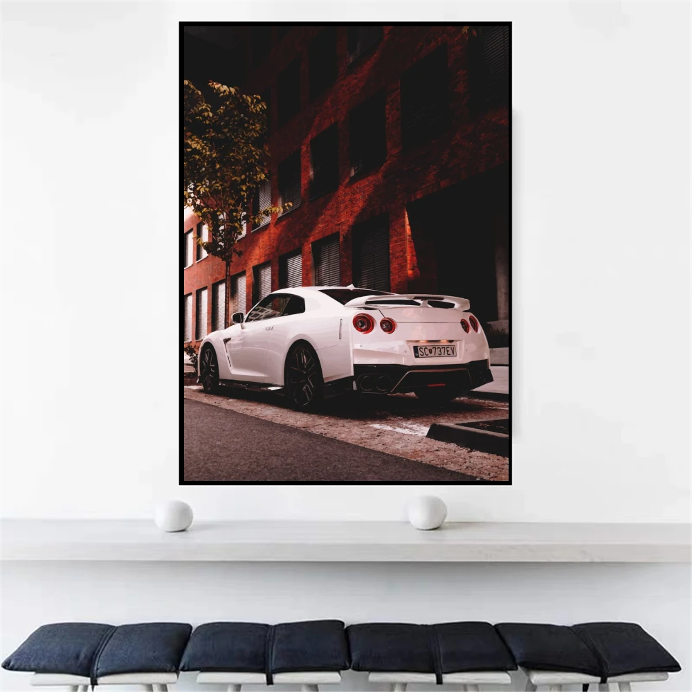 Nissan GTR холст картина классические клевые автомобильные подушки wall art дома