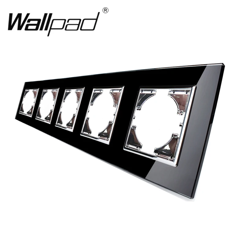 5 Frame Black DIY стеклянная рамка для модуля EU Sandard Temepred стеклянная рамка для обоев серии L6 - Цвет: 5 Frame Black
