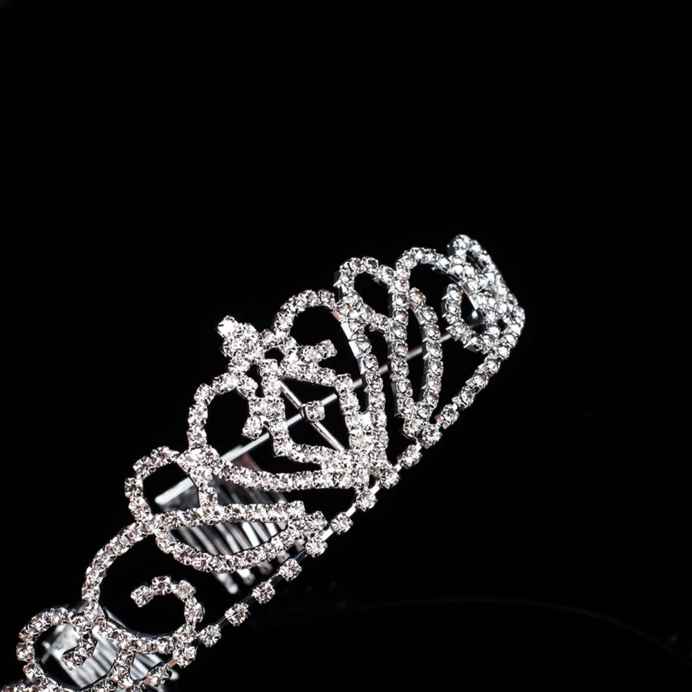 

Wedding Bridal Tiara Crown Crystal Rhinestone Party Jewelry Hair Comb Bridesmaid Hairwear SANA889
