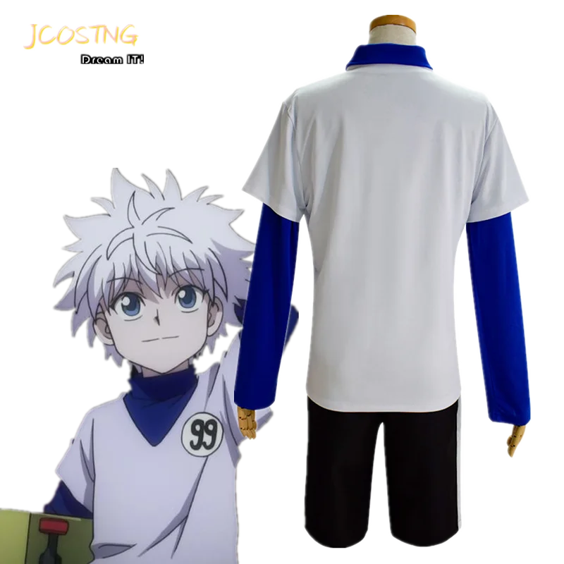 Популярный костюм для косплея аниме Hunter X Killua Zoldyck мужчин женщин и детей наряды на