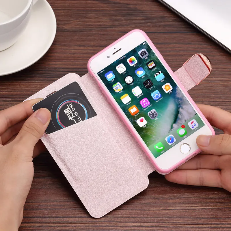 LLZ.COQUE Folio кожаный чехол с блестящей маской для Iphone Xr Алмазный Магнитный