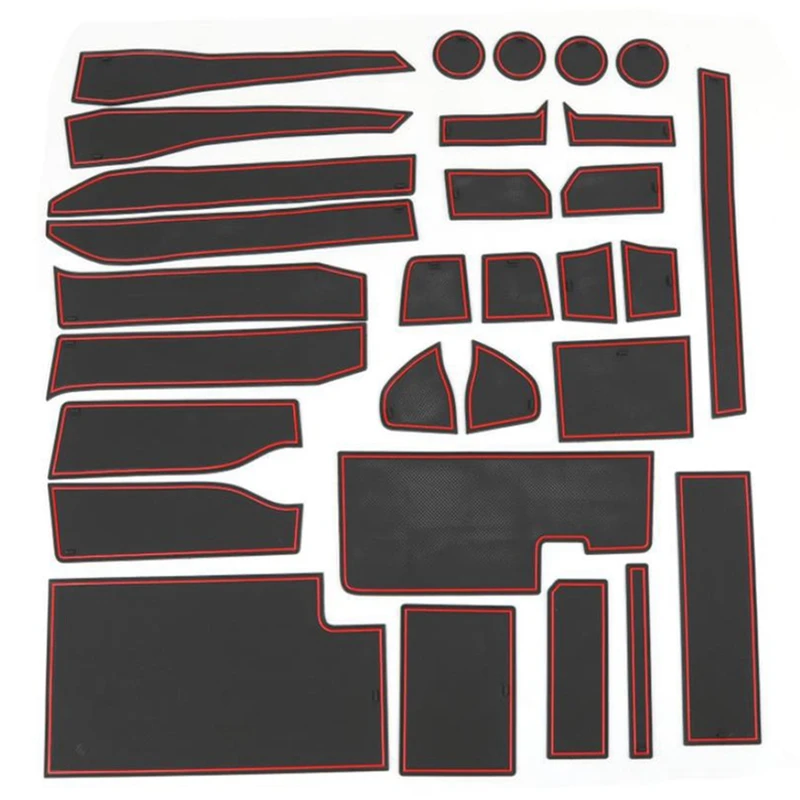 30Pcs Dust Door Mats for Ford F150 2017-2020 Car Water Cup Interior