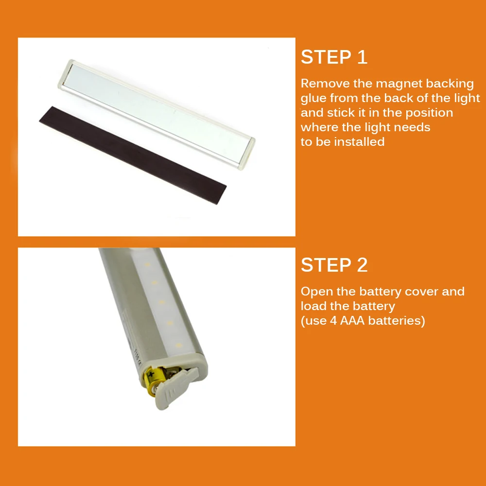 6/10 светодиодный ных ночных светильников для шкафа с датчиком движения | Дом и сад