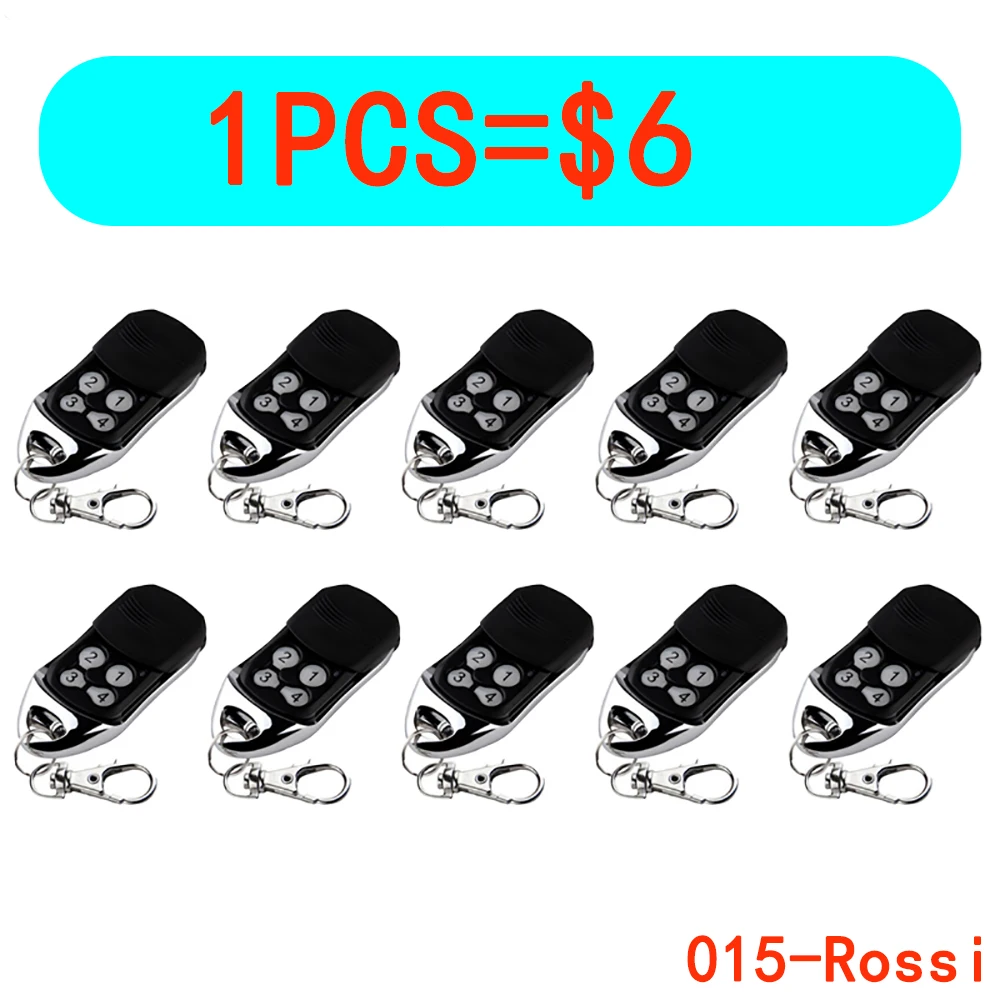 

10pcs 100% compatible ROSSI garage door remote control ROSSI gate opener transmitter 433mhz rolling code remote control for gate