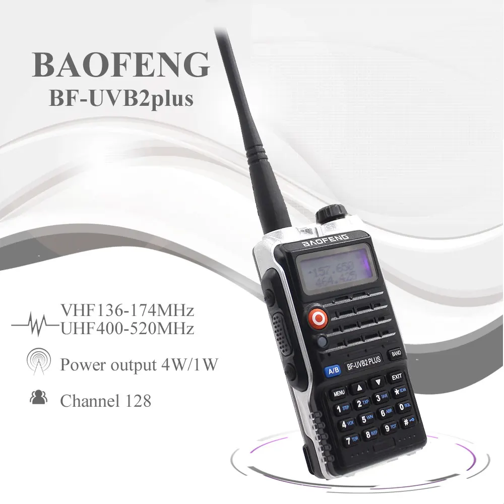 Baofeng UVB2 Plus UV B2 Двухдиапазонная рация VHF/UHF Walkie Talkie 128CH BF Ham CB Radio Handheld Transceiver|Рации| |