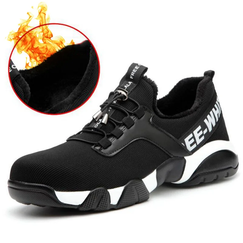 Летняя защитная обувь Мужские рабочие ботинки со стальным носком Дышащие