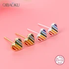 Женские серьги-гвоздики из серебра 925 пробы