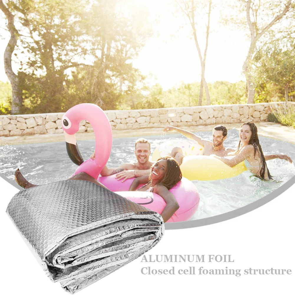 

Swimming Pool Heat Preservation Cover Rectangular Swimming Pools Dustproof Thermal Insulation Film Solar Pool Cover Multi Size
