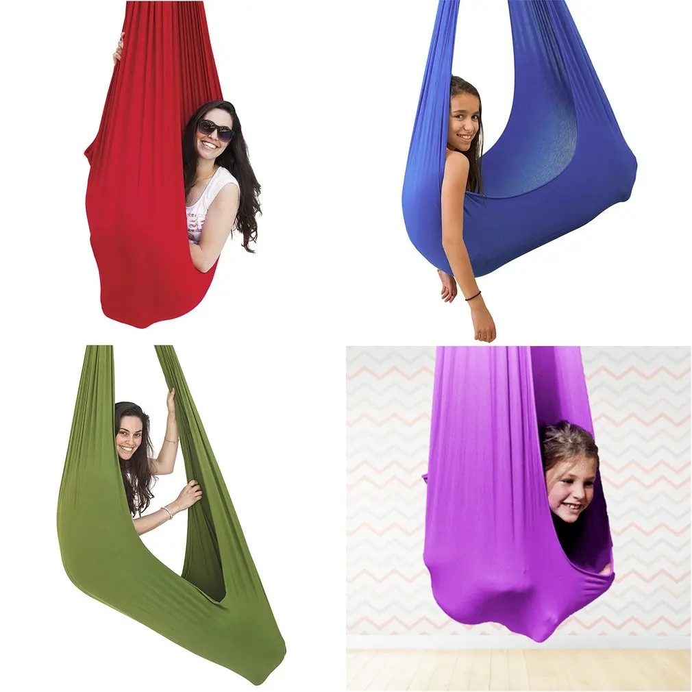 

Children's Elastic Hammock Indoor And Outdoor Elastic Swing Bed Aerial Yoga Training Belt Comfortable Hammock