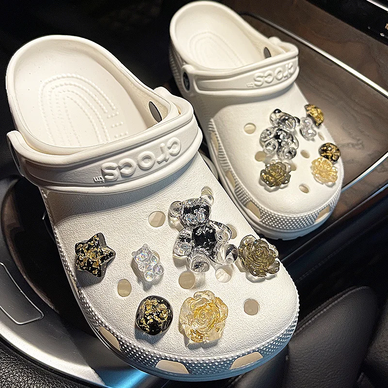 

Flower Three-dimensional Bear Garden Shoes Accessories Crocses Shoe Buckle Shoes Flower Accessories Jewelry Decoration