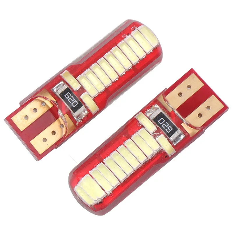 Светодиодный фонарь T10 W5W 24smd 4014 100 шт. освещение для парковки автомобиля салона