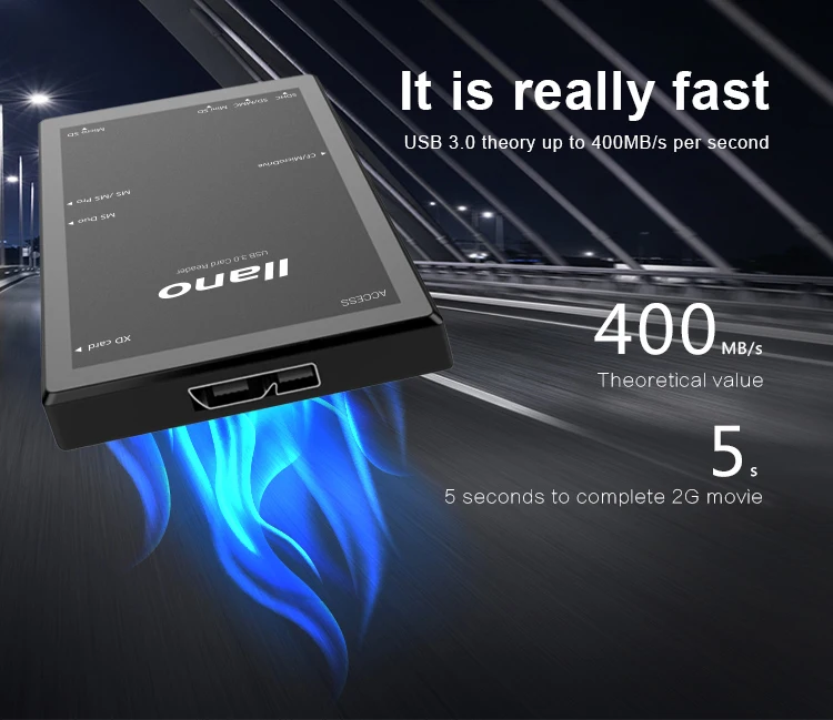 Llano 7 в 1 USB 3 0 устройство для чтения смарт карт флэш памяти TF/SD/MS/CF 4 карты sd/Micro SD/usb