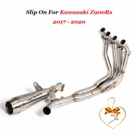 slip on for kawasaki z900rs 2017 2020 modified motorcycle full system exhaust front middle connection tube