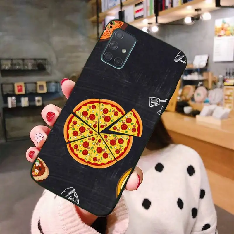CUTEWANAN вкусная еда пиццы черный мягкий термополиуретановый Чехол для мобильного