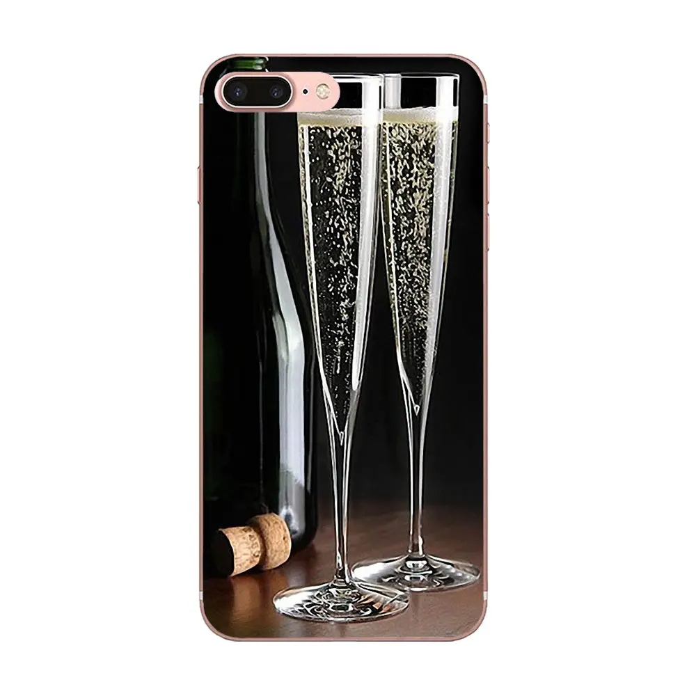 Бокал для вина Bubble Wine Glass Elegance Transparent Clear TPU для Xiaomi Redmi Mi 4 7A 9T K20 CC9 CC9e Note 7 9 Y3 SE Pro Prime Go Play on.