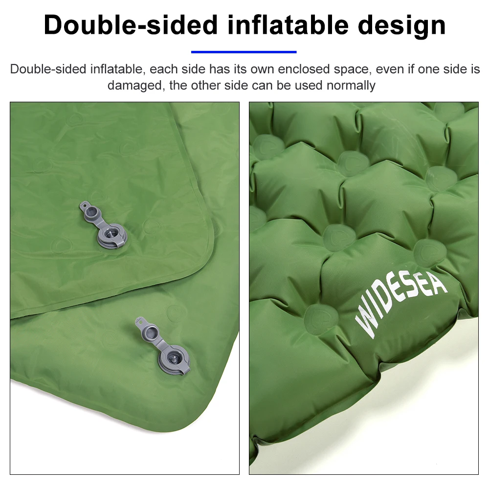 Туристический надувной матрас Widesea легкий Одноместный для отдыха на открытом