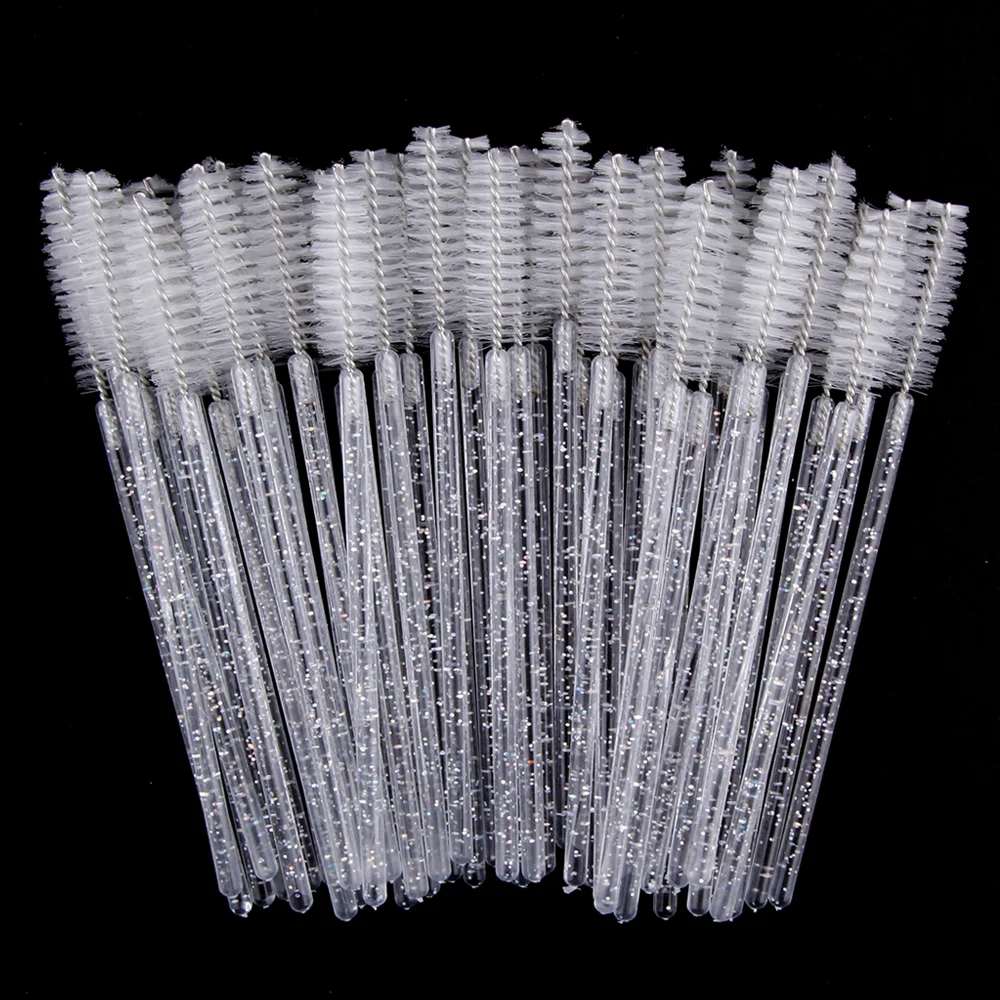 

Палочки для наращивания ресниц, 50 шт., одноразовый кристалл, щетка для ресниц