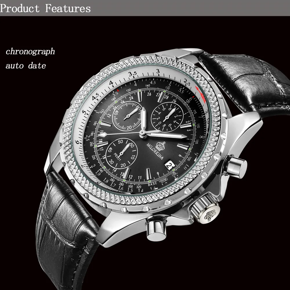 Новые роскошные Брендовые мужские часы в стиле Б спортивные кварцевые кожаные