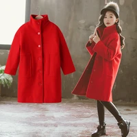 boutique jacket winter spring coat outerwear top children clothes school kids costume teenage girl clothing woolen cloth high qu