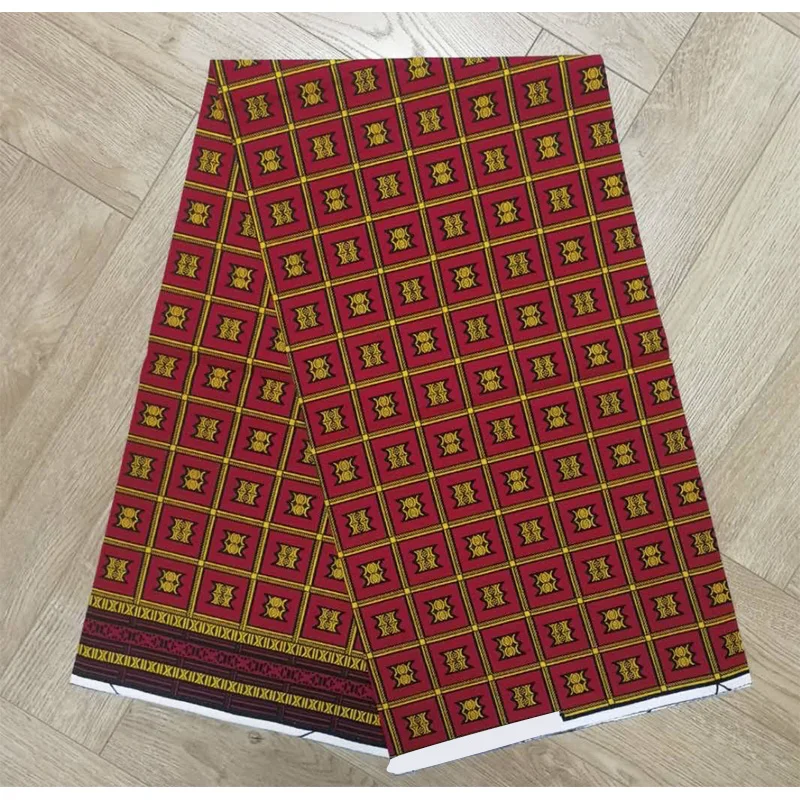 Африканская хлопчатобумажная ткань с воском Анкары настоящие серые и золотые