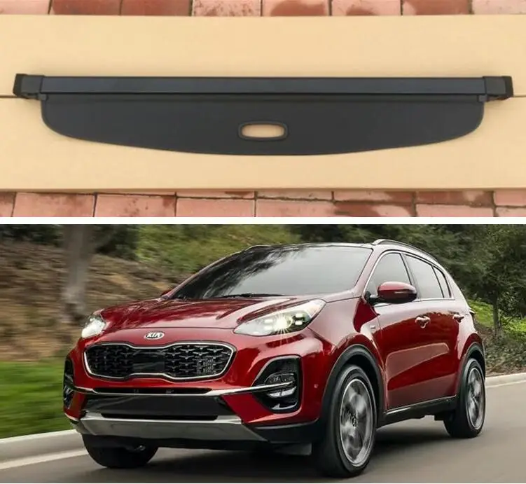 

For 2016 2017 2018 2019 KIA SPORTAG High Quality Rear Trunk Security Screen Privacy Shield Cargo Cover (Black/Beige)