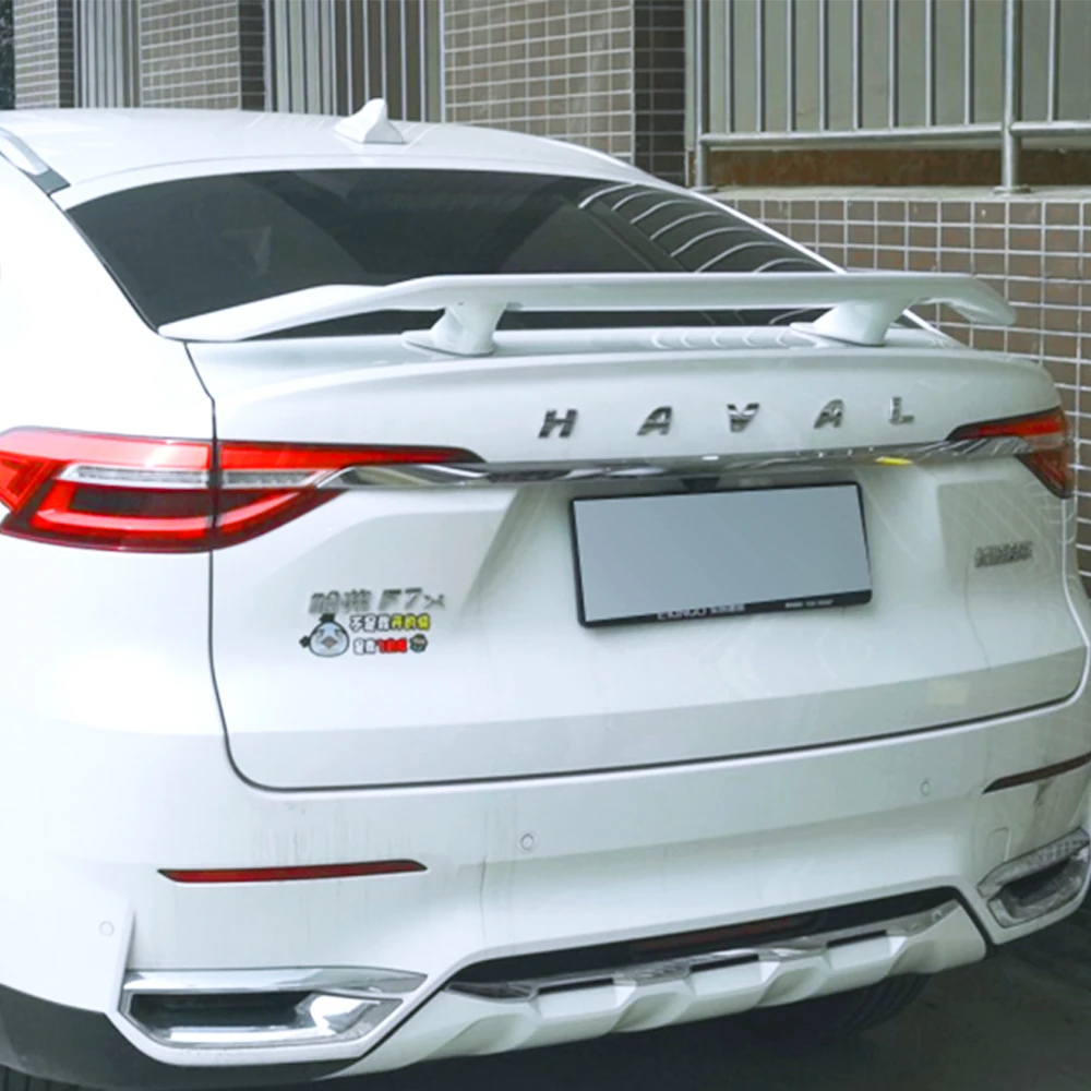 Для Haval F7X 2019 2020 2021 крышка багажника крылья спойлера с удлиненным хвостом черные