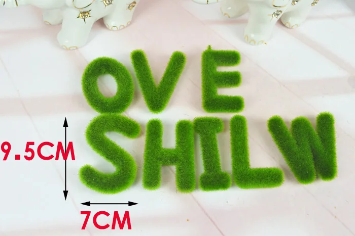 

Artificial Moss foam English Letters,Creative Letter combined freely for Wedding Birthday Party Home Decoration,Easter decor