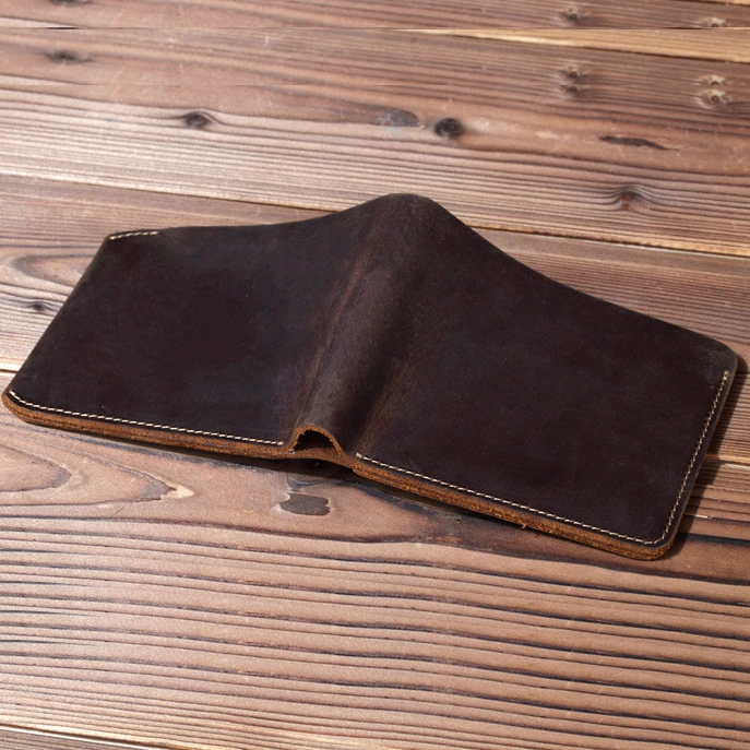 Ручной работы в стиле ретро из натуральной кожи Для мужчин кошельки с отделением